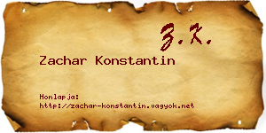 Zachar Konstantin névjegykártya